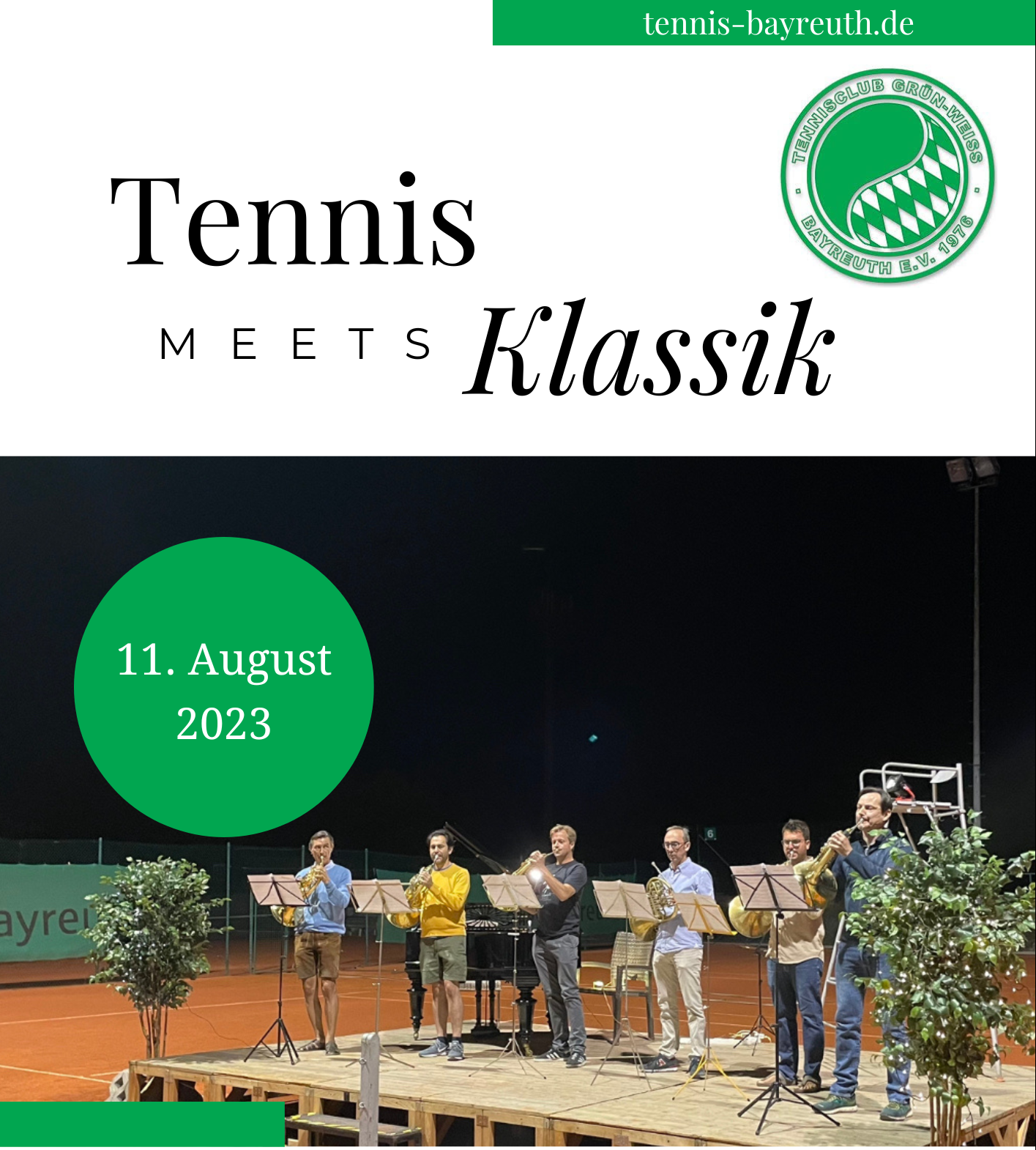 Tennis meets Klassik Plakat